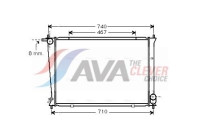 Radiateur, refroidissement du moteur HYA2148 Ava Quality Cooling