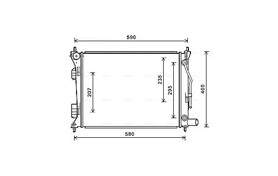 Radiateur, refroidissement du moteur HYA2276 Ava Quality Cooling