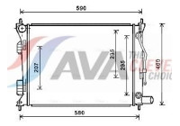 Radiateur, refroidissement du moteur HYA2276 Ava Quality Cooling