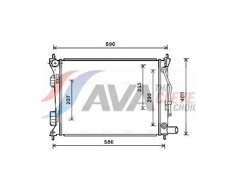 Radiateur, refroidissement du moteur HYA2276 Ava Quality Cooling
