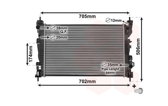 Radiateur, refroidissement du moteur *** IR PLUS *** 01002119 International Radiators Plus, Image 2