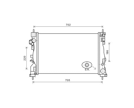 Radiateur, refroidissement du moteur *** IR PLUS *** 01002119 International Radiators Plus