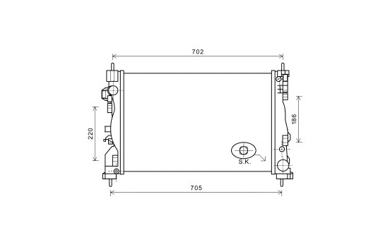 Radiateur, refroidissement du moteur *** IR PLUS *** 01002119 International Radiators Plus