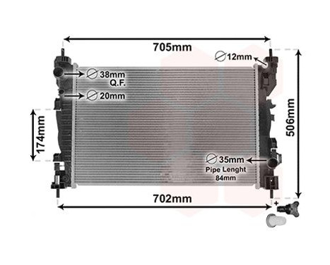 Radiateur, refroidissement du moteur *** IR PLUS *** 01002120 International Radiators Plus, Image 3