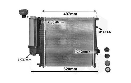 Radiateur, refroidissement du moteur *** IR PLUS *** 06002124 International Radiators Plus