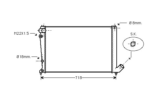 Radiateur, refroidissement du moteur *** IR PLUS *** 09002107 International Radiators Plus