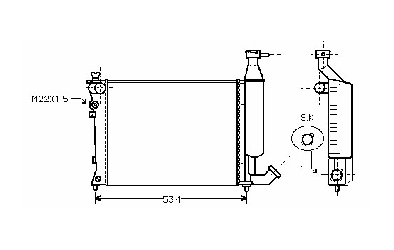Radiateur, refroidissement du moteur *** IR PLUS *** 09002149 International Radiators Plus