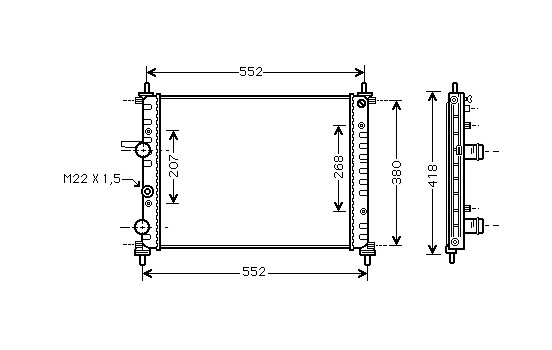 Radiateur, refroidissement du moteur *** IR PLUS *** 17002182 International Radiators Plus