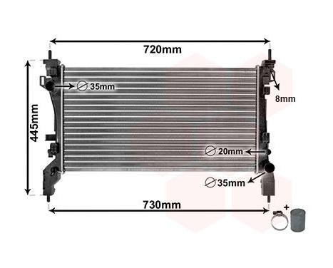 Radiateur, refroidissement du moteur *** IR PLUS *** 17002385 International Radiators Plus, Image 3