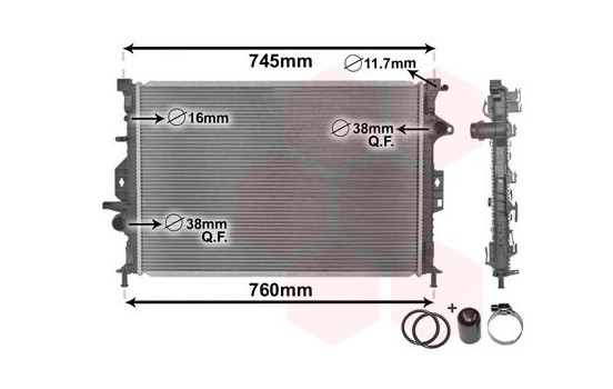 Radiateur, refroidissement du moteur *** IR PLUS *** 18002425 International Radiators Plus, Image 2