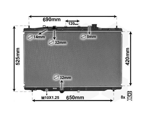 Radiateur, refroidissement du moteur *** IR PLUS *** 25012701 International Radiators Plus, Image 2