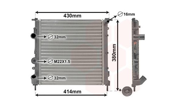 Radiateur, refroidissement du moteur *** IR PLUS *** 43002261 International Radiators Plus, Image 2