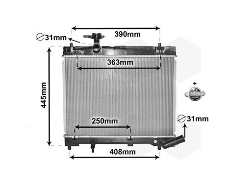 Radiateur, refroidissement du moteur *** IR PLUS *** 53002663 International Radiators Plus, Image 2