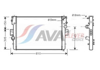 Radiateur, refroidissement du moteur IVA2057 Ava Quality Cooling