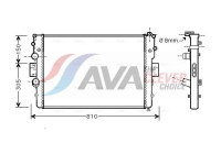 Radiateur, refroidissement du moteur IVA2087 Ava Quality Cooling