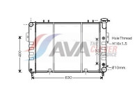 Radiateur, refroidissement du moteur JE2037 Ava Quality Cooling