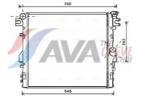 Radiateur, refroidissement du moteur JE2052 Ava Quality Cooling