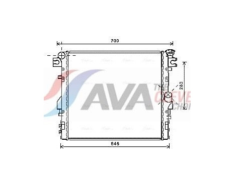 Radiateur, refroidissement du moteur JE2052 Ava Quality Cooling