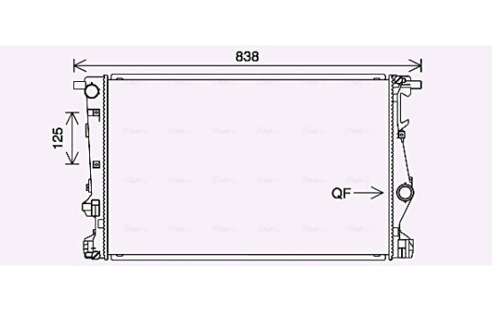 Radiateur, refroidissement du moteur JE2075 Ava Quality Cooling