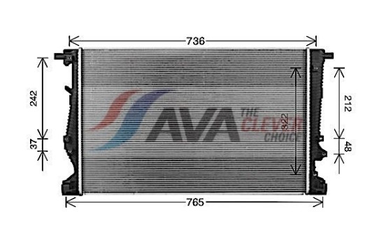 Radiateur, refroidissement du moteur JE2080 Ava Quality Cooling
