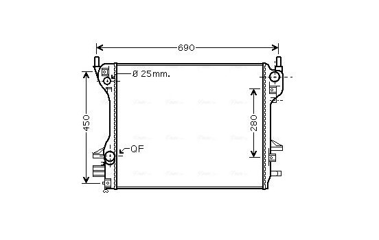 Radiateur, refroidissement du moteur JR2040 Ava Quality Cooling