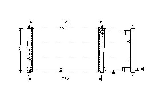 Radiateur, refroidissement du moteur KA2018 Ava Quality Cooling