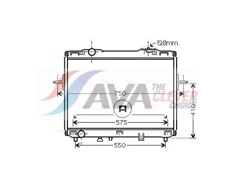 Radiateur, refroidissement du moteur KA2069 Ava Quality Cooling