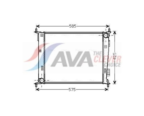 Radiateur, refroidissement du moteur KA2135 Ava Quality Cooling