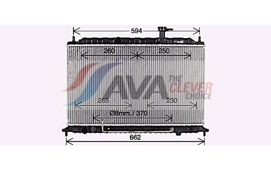 Radiateur, refroidissement du moteur KA2300 Ava Quality Cooling, Image 2