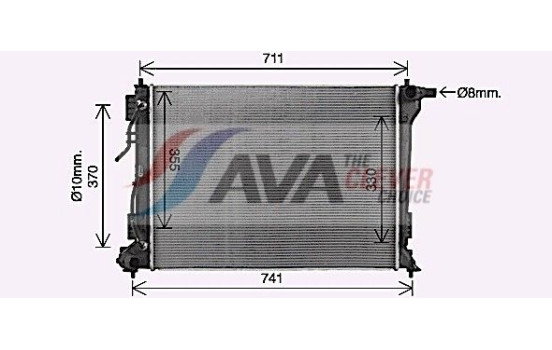 Radiateur, refroidissement du moteur KA2318 Ava Quality Cooling, Image 2