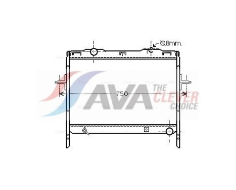 Radiateur, refroidissement du moteur KAA2128 Ava Quality Cooling