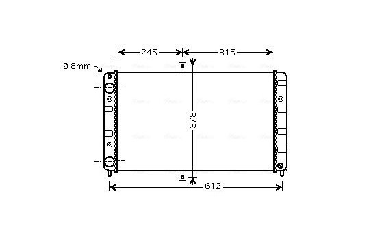 Radiateur, refroidissement du moteur LA2016 Ava Quality Cooling