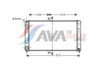 Radiateur, refroidissement du moteur LA2016 Ava Quality Cooling