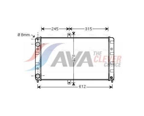 Radiateur, refroidissement du moteur LA2016 Ava Quality Cooling