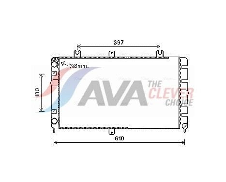Radiateur, refroidissement du moteur LA2022 Ava Quality Cooling