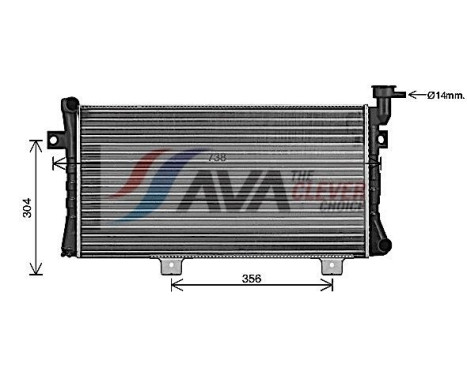 Radiateur, refroidissement du moteur LA2024 Ava Quality Cooling