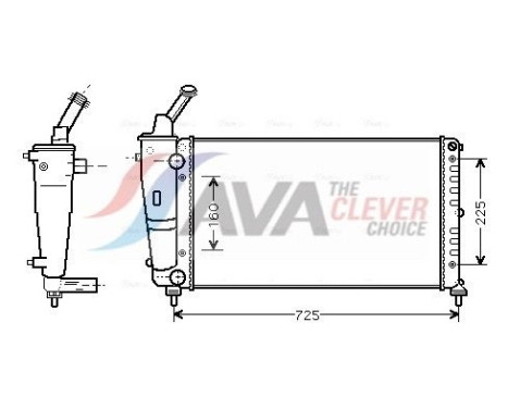 Radiateur, refroidissement du moteur LCA2083 Ava Quality Cooling