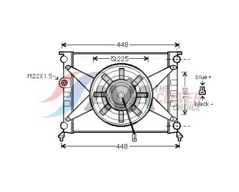 Radiateur, refroidissement du moteur LR2003 Ava Quality Cooling