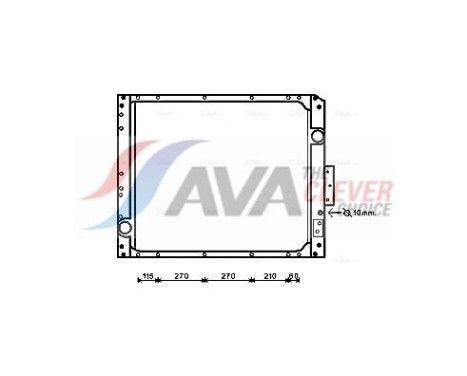 Radiateur, refroidissement du moteur ME2254 Ava Quality Cooling