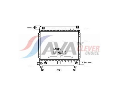 Radiateur, refroidissement du moteur MS2064 Ava Quality Cooling