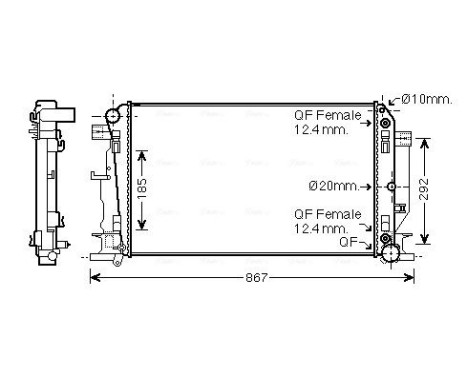 Radiateur, refroidissement du moteur MS2403 Ava Quality Cooling