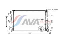 Radiateur, refroidissement du moteur MS2444 Ava Quality Cooling