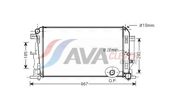 Radiateur, refroidissement du moteur MS2446 Ava Quality Cooling, Image 2