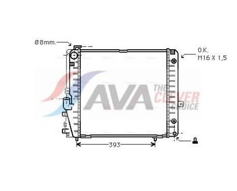Radiateur, refroidissement du moteur MSA2086 Ava Quality Cooling