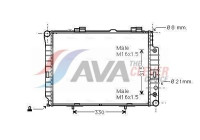 Radiateur, refroidissement du moteur MSA2189 Ava Quality Cooling