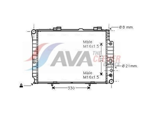 Radiateur, refroidissement du moteur MSA2189 Ava Quality Cooling