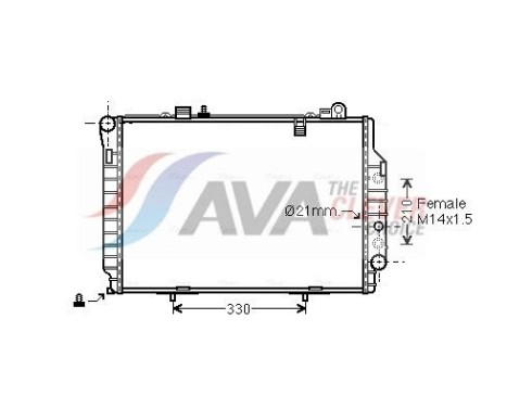 Radiateur, refroidissement du moteur MSA2203 Ava Quality Cooling