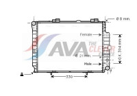 Radiateur, refroidissement du moteur MSA2208 Ava Quality Cooling