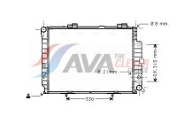 Radiateur, refroidissement du moteur MSA2228 Ava Quality Cooling