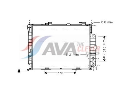 Radiateur, refroidissement du moteur MSA2228 Ava Quality Cooling